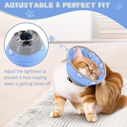 Cat Cone Collar Soft Elizabethan Collar for Surgery Recovery - Adjustable for Small and Large Cats Kittens to Stop Licking - Image 5