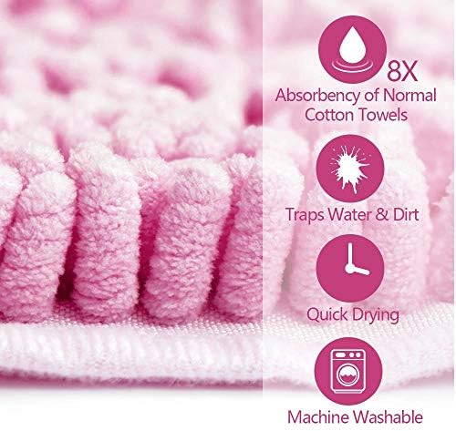 Dog Towel - Microfiber Super Shammy with Hand Pockets, Ultra Absorbent Quick Dry Pet Bath Towels for Small, Medium, Large Dogs and Cats (Medium, 24'' x 14'', Pink) - Image 5