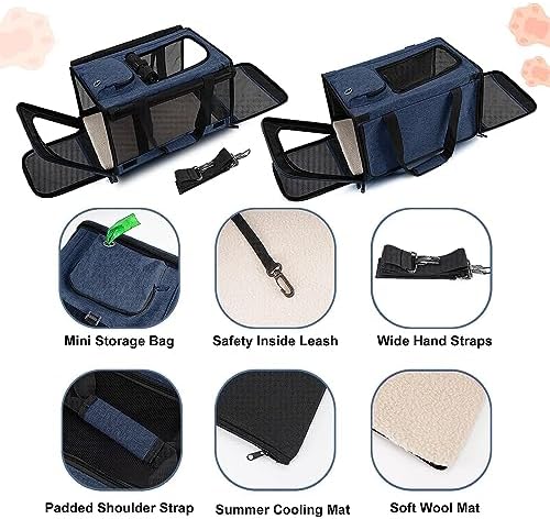 GAPZER Medium Cat Carrier Large Cat 15 lbs+ Soft Pet Car Cage Small Puppy - Image 4