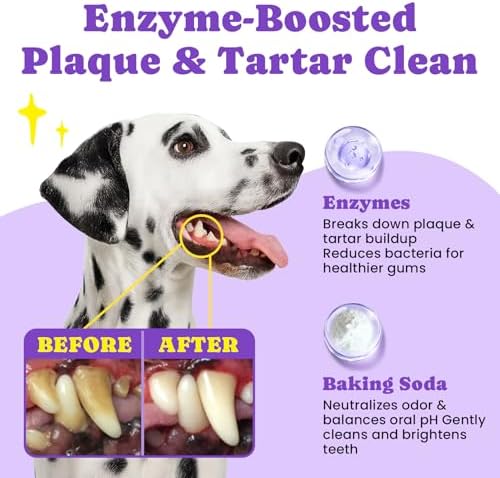 No-Rinse Dog Dental Care Wipes, Cat & Dog tooth brushing kit, Dog Wipes for Pet & Cat Teeth Cleaning, Dog toothbrush Finger Dental Wipes to Remove Plaque & Tartar, Disposable Dog Wipes - 50 Count - Image 4