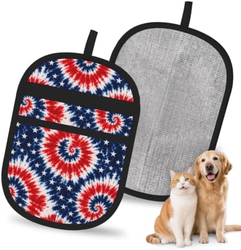 Tie Dye Patriotic Pet Hair Removal Glove Brush Hair Remover Tool for Carpet by Unknown