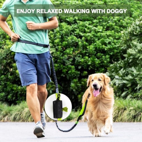 Dog Poop Bag Rolls Holder for Leash + 20 Doggy Waste Bags, Black - Image 2