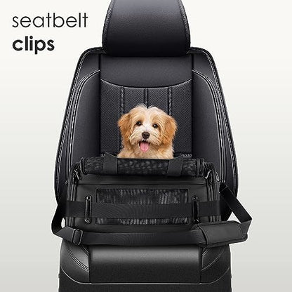 TSA Airline Approved PU Leather Luxury Pet Carrier - Size XS/S - for Small Dogs and Cats - Image 6