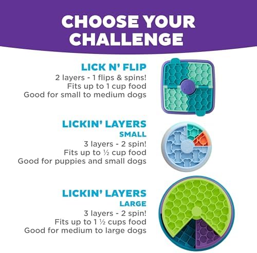 Outward Hound Nina Ottosson Lick N' Flip 3-in-1 Dog Toy Treat Puzzle, 7.4" - Image 5