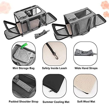 GAPZER Pet Carrier for Large Cats up to 20lbs Soft-Sided Privacy Protection - Image 4