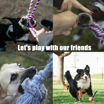 Dog Rope Toys for Small Dogs， Double Knot Ropes Puppy Chew Toys， Cotton Pet Toys for Natural Floss，Multicolored（3PCS） - Image 7