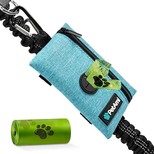 PetAmi Dog Poop Bag Holder for Leash, Pet Waste Bag Dispenser, Blue by PetAmi