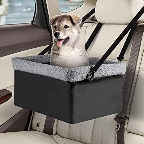 Dog Car Seats for Small Dogs, Upgrade Dog Booster Seat with Metal Frame Construction with Double-Layer Oxford, Perfect for Small Pets,L-UP TO 10LBS by MARSLABO