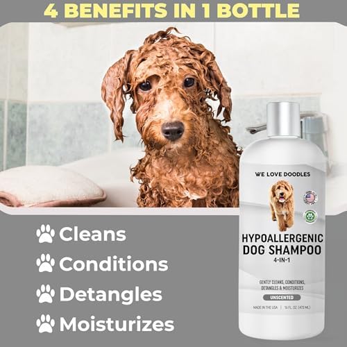 Hypoallergenic Dog Shampoo, Conditioner & Detangler, Tearless USA Made 16OZ - Image 3