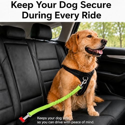 Dog Car Restraint Tether 2Pcs, Retractable Pet Travel Harness - Image 2