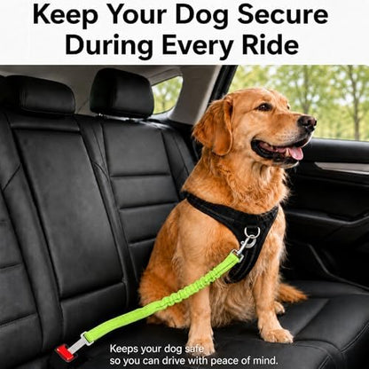 Dog Car Restraint Tether 2Pcs, Retractable Pet Travel Harness - Image 2