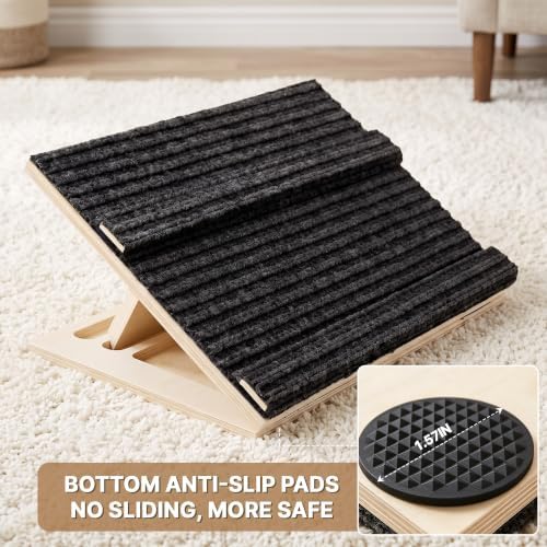 Dog Ramp for Stairs, Foldable Wooden Dog Stair Ramp with Triangular Support - Image 6