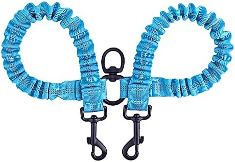BAOBOTE Pet Double Dog Leash, Shock Absorbing Reflective Bungee Lead by BAOBOTE