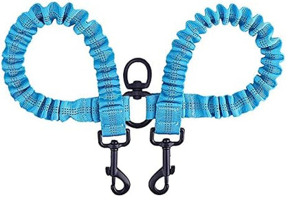BAOBOTE Pet Double Dog Leash, Shock Absorbing Reflective Bungee Lead by BAOBOTE