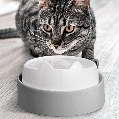 CatGuru Food Table for Cat Bowls, Elevated Feeding Station for Cat Food Bowl, Raised Stand for Pet Food and Water Bowls, Pet Feeder for Indoor Cats, Stress Free Stand for Pet Dishes or Plates (Grey) - Image 4