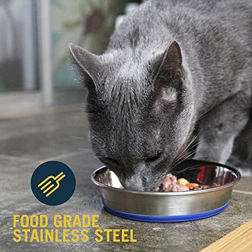 Our Pets DuraPet Stainless Steel Non-Slip (Cat Food Bowl or Water Bowl) (Holds up to 1 Cup of Wet or Dry Food) Easy to Clean - Image 4