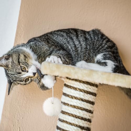 Simgoing Natural Rabbit Fur Cat Tree Ball Replacement Parts, Beige - Image 5
