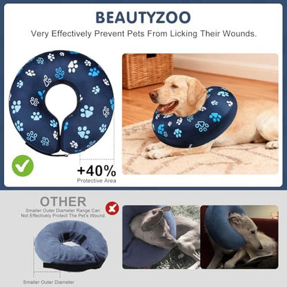 BEAUTYZOO Dog Cone Collar Alternative After Surgery,Pet Neck Donut E‑Collar - Image 6