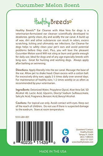 Healthy Breeds Siberian Husky Ear Cleanse with Aloe Vera Cucumber Melon 8 oz (Pack of 2) - Image 2
