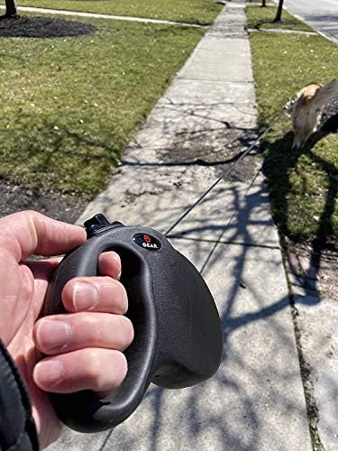 Enthusiast Gear Retractable Dog Leash for Large and Medium Dogs with Locking Carabiner | Heavy Duty 16 ft Strong Reflective Polyester Webbing, 1-Button Break & Lock, Anti-Slip Handle, Tangle Free - Image 5