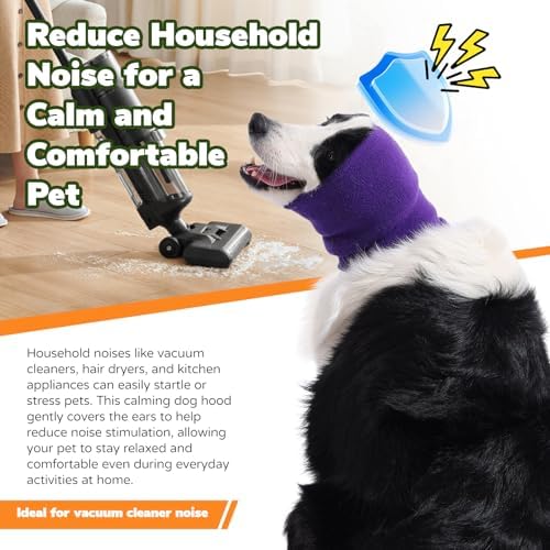 Dog & Cat Calming Band Cat Anxiety Relief Cover,Double Layer Thickened Pet Ears Elastic Neck Band Noise Cancelling Ear Muffs for Anxiety Relief/Noise Protection,Grooming,Thunder,Fireworks - Image 3