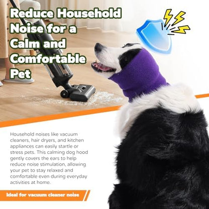 Dog & Cat Calming Band Cat Anxiety Relief Cover,Double Layer Thickened Pet Ears Elastic Neck Band Noise Cancelling Ear Muffs for Anxiety Relief/Noise Protection,Grooming,Thunder,Fireworks - Image 3