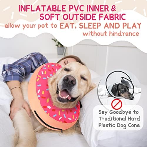 Supet Inflatable Dog Cone Collar Alternative After Surgery, Dog Neck Donut Collar Recovery E Collar for Neuter, Soft Pet Cone for Small Medium Large Dogs - Image 3