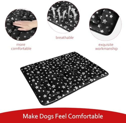 Dog Crate Pad Mat (48" X 30"), Soft Dog Bed Mat with Cute Prints - Image 2