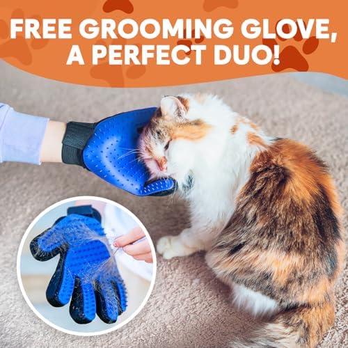 Carpet Rake for Pet Hair Removal – Carpet Scraper & Pet Fur Rake – Dog & Cat - Animal Fur Broom for Rugs & Furniture with Adjustable Lengths - Orange & Black - Image 7