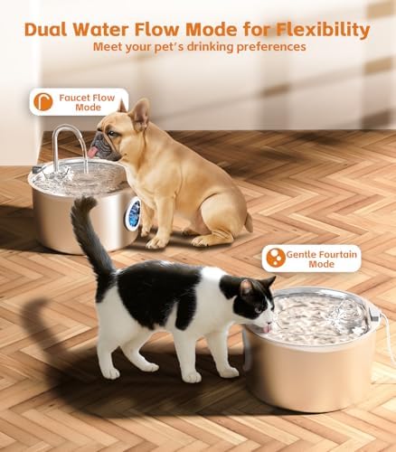 3.2L Cat Water Fountain Stainless Steel with 13 Filters Automatic Pet Water Fountain for Cats/Dogs Indoor Ultra Quiet Metal Cat Fountains for Drinking Kitty Watering Supplies for Animals - Image 5
