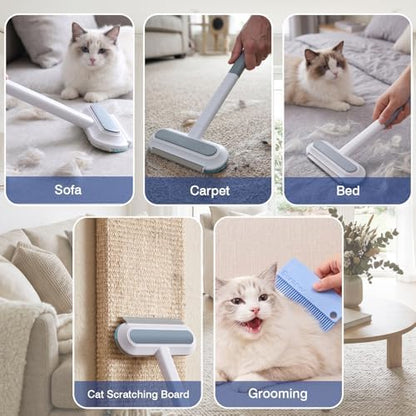 Carpet Rake for Pet Hair Removal: Adjustable 54" Handle No Bending - Image 6