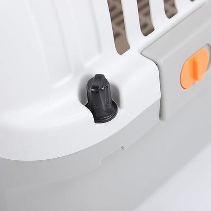Hard Shell Plastic Pet Airline Crate, Travel Carrier for Cats and Dogs, Backpack Design Carrier with Secure Space, Meets Airline Regulations, Ideal for Outdoors Trip