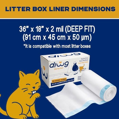 Cat Litter Box Liners, 25 Count, 36" × 18", Heavy Duty Jumbo Bags - Image 3