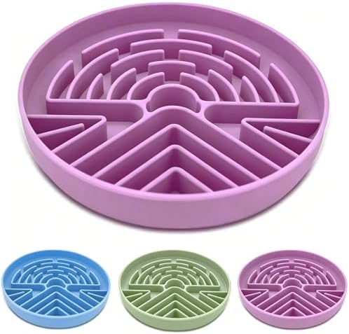 Slow Feeder Dog Bowl for Large & Small Pets, Anti Choking Puzzle Dog Food Bowl with Non-Slip Base, Interactive Pet Slow Eating, Silicone Cat Feeder for Puppies Cats by Unknown