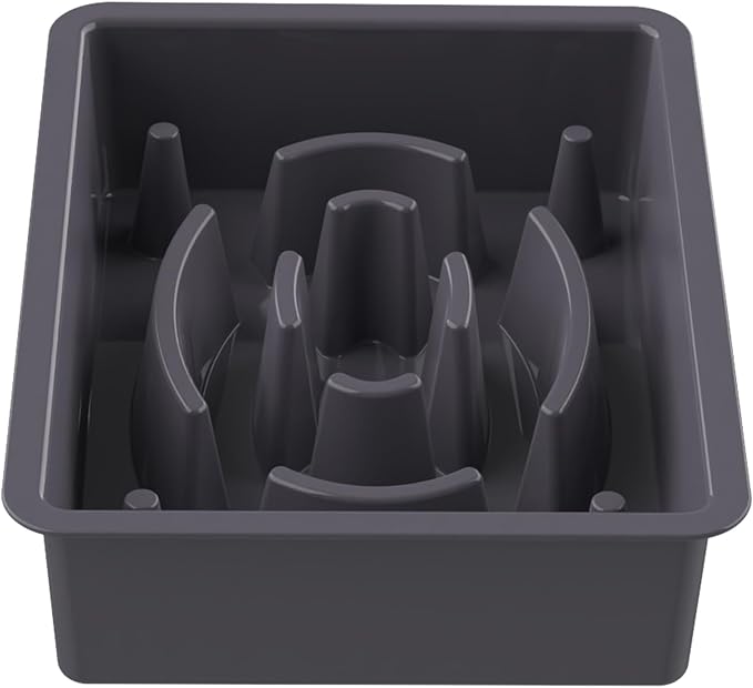 Decflow 1PCS Slow Feeder Dog Food Bowls for Medium Large Dogs, Grey