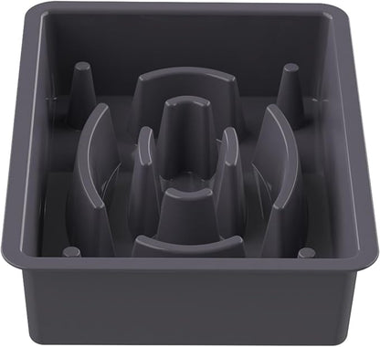 Decflow 1PCS Slow Feeder Dog Food Bowls for Medium Large Dogs, Grey