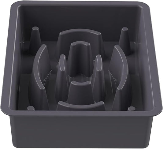 Decflow 1PCS Slow Feeder Dog Food Bowls for Medium Large Dogs, Grey