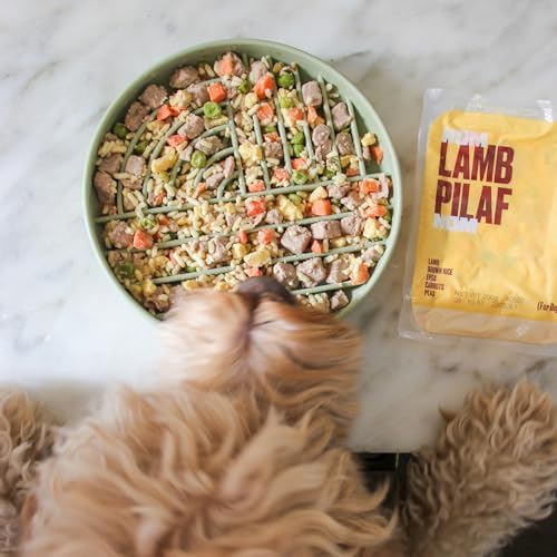 Slow-Feeder & Water Bowl Set by The Dog Tale | Food-Grade Silicone Dog Bowls, BPA-Free, Dishwasher Safe, Freezer Safe (Sherbet) - Image 4