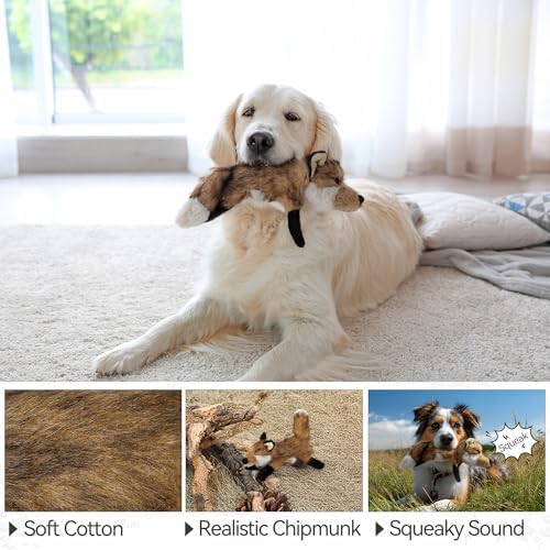 ALL FOR PAWS Dog Squeaky Fox Toy, Stuffed Animal Pet Plush Toys Squeak Chew Toy for Dogs Large - Image 2