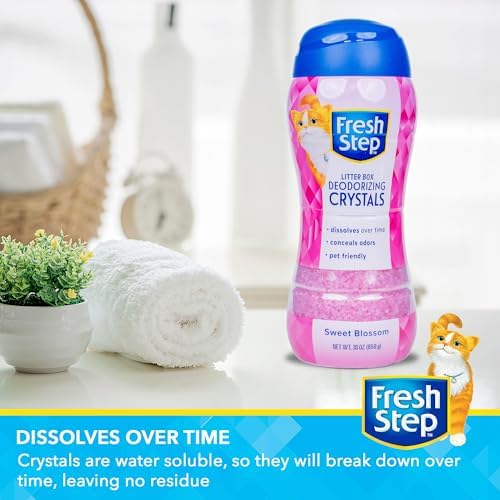 Fresh Step Cat Litter Crystals Deodorizer, Sweet Blossom Scent, 30 Oz - Image 4