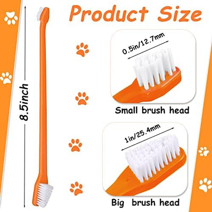 Honeydak 70 Pcs Dog Tooth Brush Dual Headed Pet Toothbrush, Colorful - Image 2