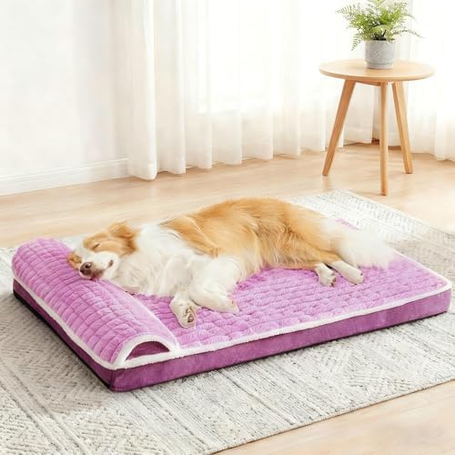 Orthopedic Medium Dog Bed Pillow Pet Sofa Bed 30''X20'' Lilac by Unknown