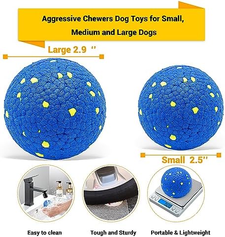 Dog Balls Toys for Aggressive Chewers(2 Pack) - Image 3