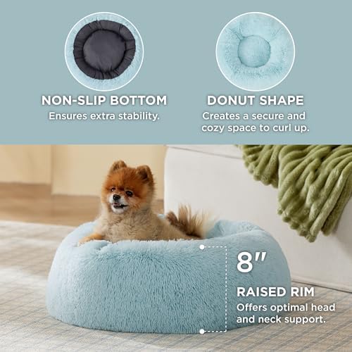 Bedsure Calming Small Dog Bed Donut Washable Cat＆Puppy Bed,23 inches - Image 3