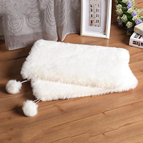 SHENGOCASE 2-Pack 16" x 23.6" Faux Rabbit Fur Cat Dog Bed Cushion, Soft and Non-Shedding by SHENGOCASE