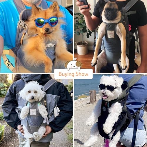 Dog Backpack Carrier Small Dog Backpack, Pet Dog Front Backpack Legs Out Dog Chest Carrier for Small Dogs, Cat Backpack Carrier Dogs Travel Back Pack Hands-Free Hiking Bike Motorcycle (Size:11–19 lbs) - Image 6