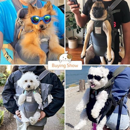 Dog Backpack Carrier Small Dog Backpack, Pet Dog Front Backpack Legs Out Dog Chest Carrier for Small Dogs, Cat Backpack Carrier Dogs Travel Back Pack Hands-Free Hiking Bike Motorcycle (Size:11–19 lbs) - Image 6