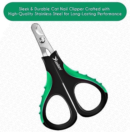 Candure Cat Nail Clippers for Indoor Cats, Rabbits, Hamsters, Birds with Precise Angled Edges to Ensure Easy & Safe Trimming Stainless Steel Cat Nail Trimmer for At-Home Cat Grooming - Image 4