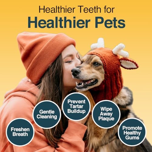 Pack of 90 Dog Teeth Cleaning Wipes - No-Rinse Dog Toothbrush & Effective Dog Dental Wipes (1.5 x 3.15 in) - Image 7