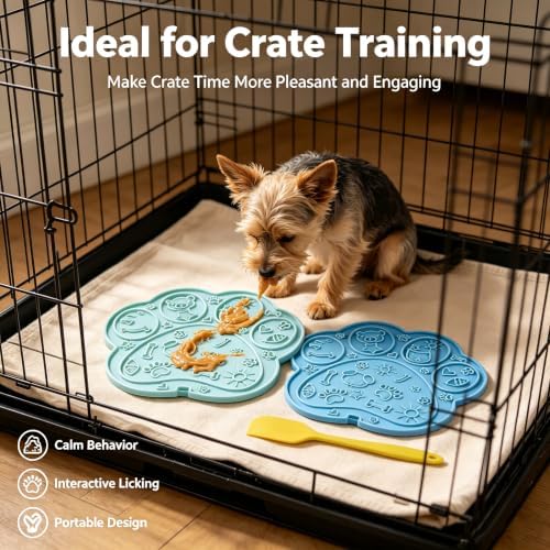 Dog Cat Slow Lick Mat, 2-Pack Paw BPA-Free Silicone Suction Cups - Image 3
